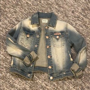 Hudson denim jean jacket size 6 VEUC
